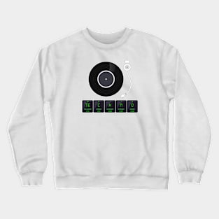 1990s techno vinyl record Crewneck Sweatshirt